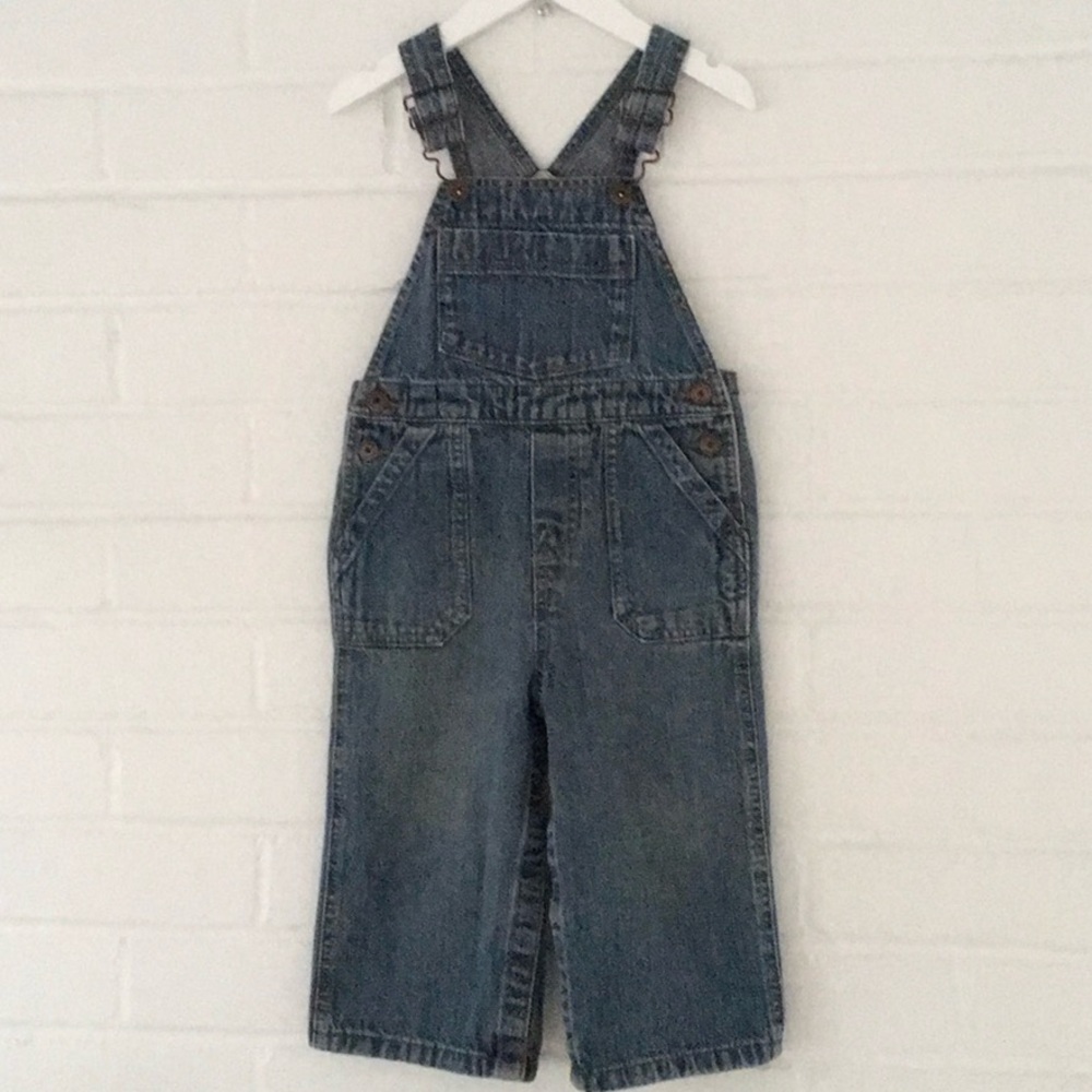 Girls Size 24 Months Classic School Play Casual Oshkosh Blue Denim Overalls